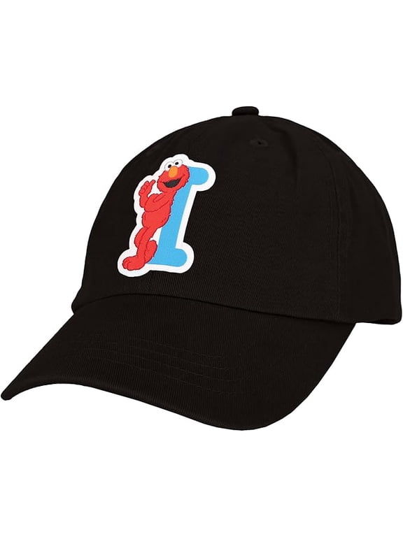 Sesame Street Elmo & Abby Kids Toddler Cap with Initial, Toddler Boys Hat, Youth Girl Baseball Cap, Cute Toddler Baseball Cap
