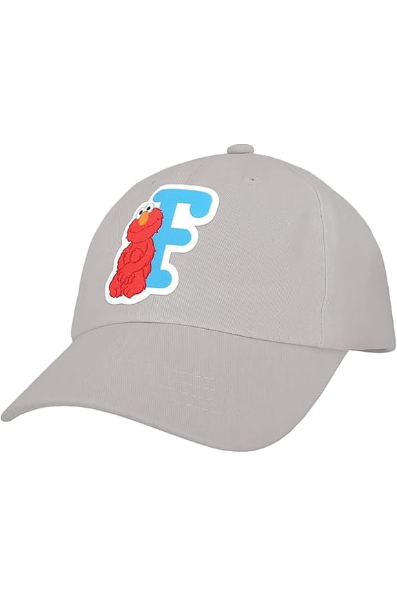 Sesame Street Elmo & Abby Kids Toddler Cap with Initial, Toddler Boys Hat, Youth Girl Baseball Cap, Cute Toddler Baseball Cap