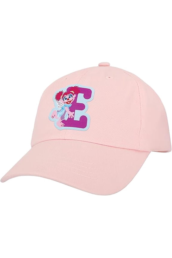Sesame Street Elmo & Abby Kids Toddler Cap with Initial, Toddler Boys Hat, Youth Girl Baseball Cap, Cute Toddler Baseball Cap
