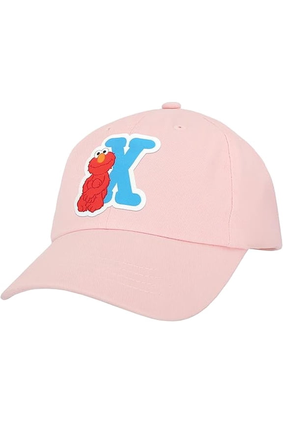 Sesame Street Elmo & Abby Kids Toddler Cap with Initial, Toddler Boys Hat, Youth Girl Baseball Cap, Cute Toddler Baseball Cap