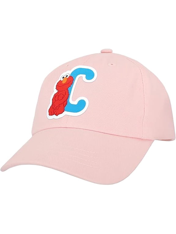 Sesame Street Elmo & Abby Kids Toddler Cap with Initial, Toddler Boys Hat, Youth Girl Baseball Cap, Cute Toddler Baseball Cap