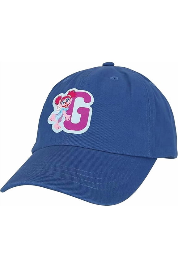 Sesame Street Elmo & Abby Kids Toddler Cap with Initial, Toddler Boys Hat, Youth Girl Baseball Cap, Cute Toddler Baseball Cap