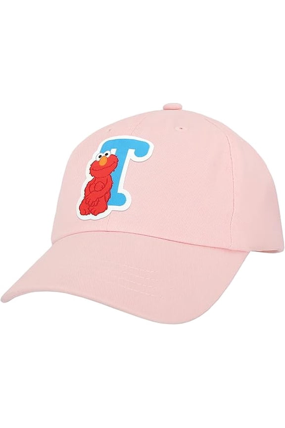 Sesame Street Elmo & Abby Kids Toddler Cap with Initial, Toddler Boys Hat, Youth Girl Baseball Cap, Cute Toddler Baseball Cap