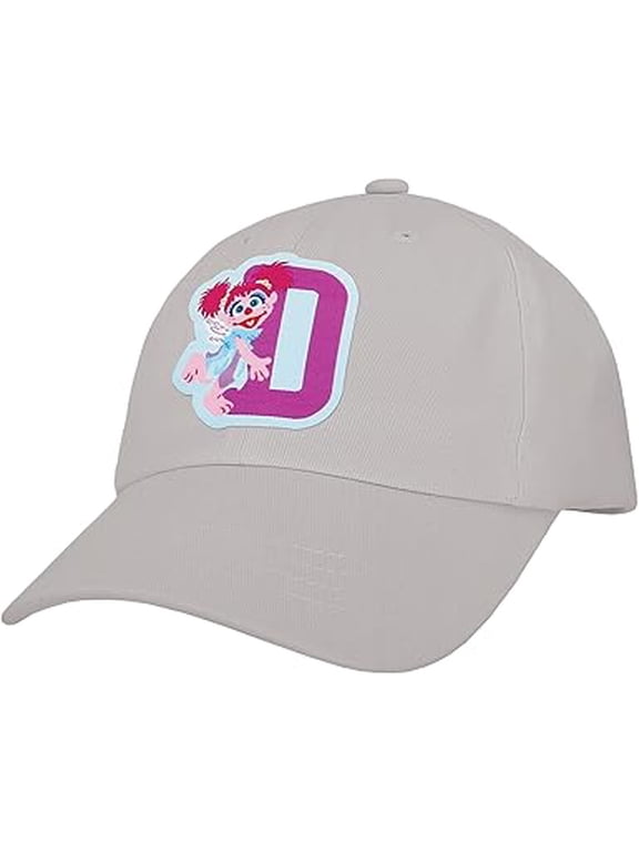Sesame Street Elmo & Abby Kids Toddler Cap with Initial, Toddler Boys Hat, Youth Girl Baseball Cap, Cute Toddler Baseball Cap
