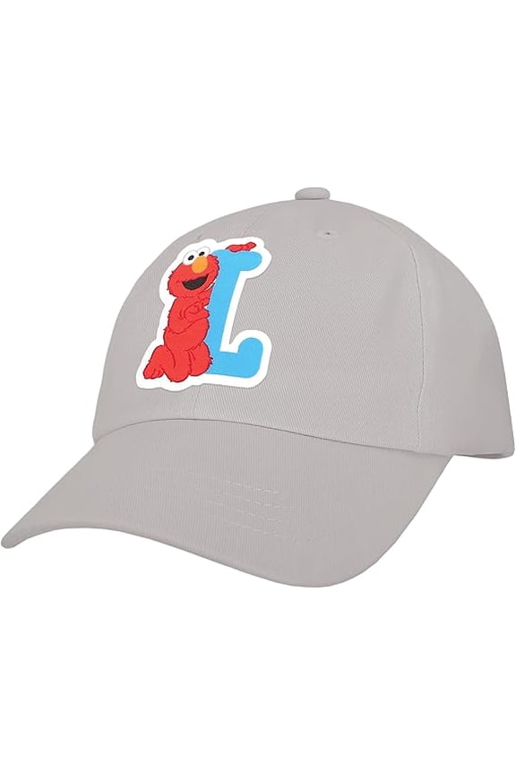 Sesame Street Elmo & Abby Kids Toddler Cap with Initial, Toddler Boys Hat, Youth Girl Baseball Cap, Cute Toddler Baseball Cap