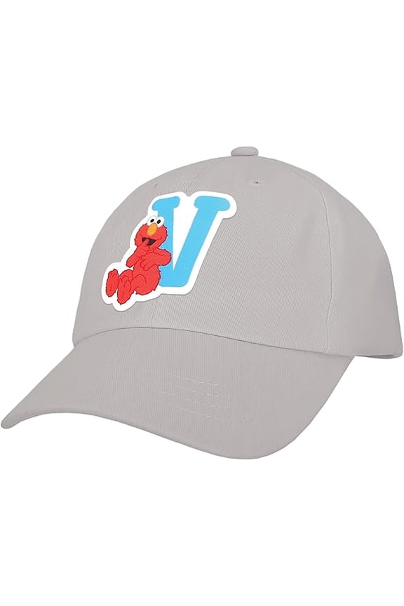 Sesame Street Elmo & Abby Kids Toddler Cap with Initial, Toddler Boys Hat, Youth Girl Baseball Cap, Cute Toddler Baseball Cap