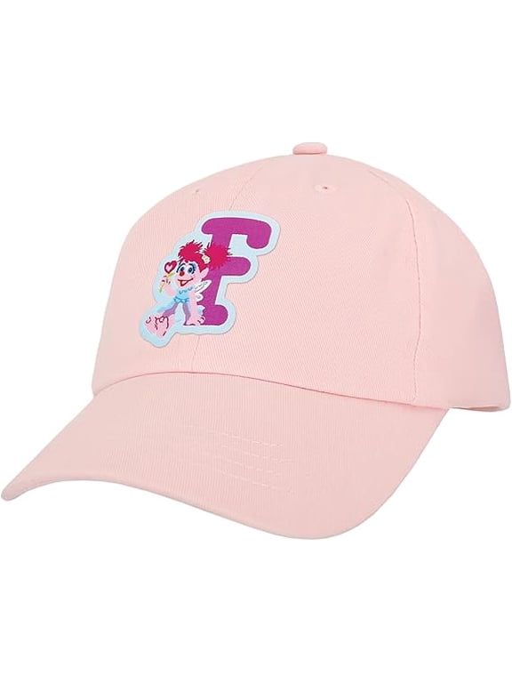 Sesame Street Elmo & Abby Kids Toddler Cap with Initial, Toddler Boys Hat, Youth Girl Baseball Cap, Cute Toddler Baseball Cap