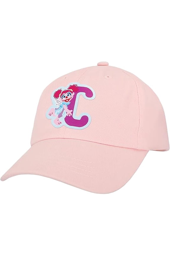 Sesame Street Elmo & Abby Kids Toddler Cap with Initial, Toddler Boys Hat, Youth Girl Baseball Cap, Cute Toddler Baseball Cap