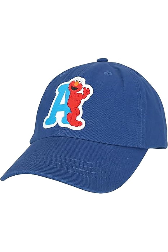 Sesame Street Elmo & Abby Kids Toddler Cap with Initial, Toddler Boys Hat, Youth Girl Baseball Cap, Cute Toddler Baseball Cap
