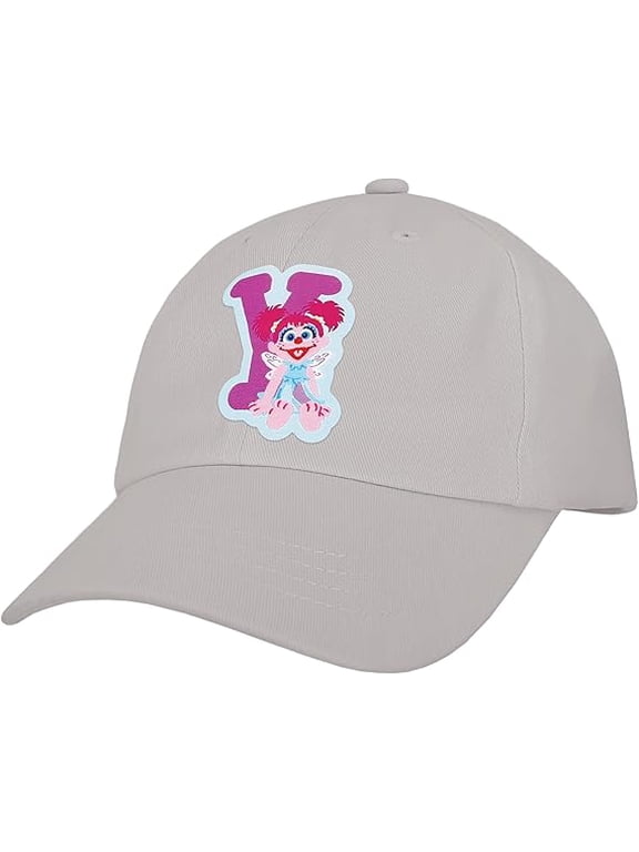 Sesame Street Elmo & Abby Kids Toddler Cap with Initial, Toddler Boys Hat, Youth Girl Baseball Cap, Cute Toddler Baseball Cap