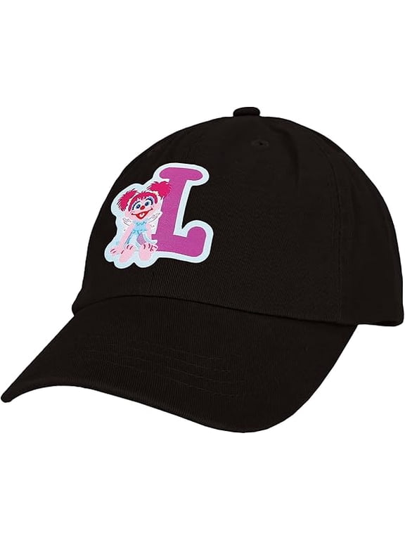 Sesame Street Elmo & Abby Kids Toddler Cap with Initial, Toddler Boys Hat, Youth Girl Baseball Cap, Cute Toddler Baseball Cap