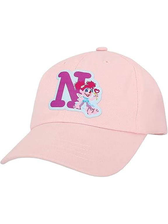 Sesame Street Elmo & Abby Kids Toddler Cap with Initial, Toddler Boys Hat, Youth Girl Baseball Cap, Cute Toddler Baseball Cap