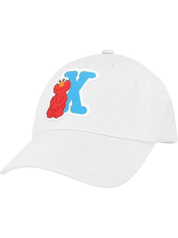 Sesame Street Elmo & Abby Kids Toddler Cap with Initial, Toddler Boys Hat, Youth Girl Baseball Cap, Cute Toddler Baseball Cap