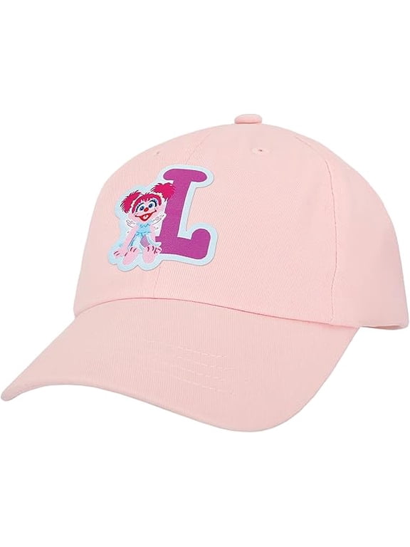 Sesame Street Elmo & Abby Kids Toddler Cap with Initial, Toddler Boys Hat, Youth Girl Baseball Cap, Cute Toddler Baseball Cap
