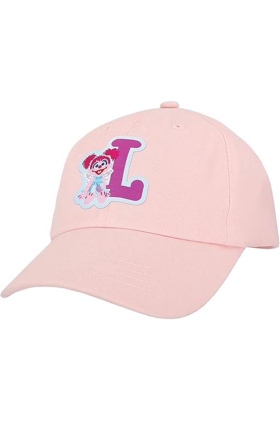 Sesame Street Elmo & Abby Kids Toddler Cap with Initial, Toddler Boys Hat, Youth Girl Baseball Cap, Cute Toddler Baseball Cap