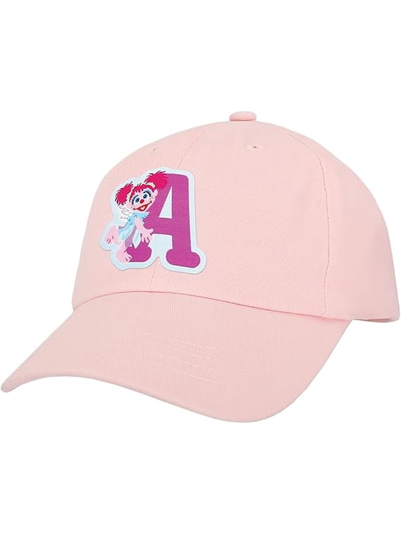 Sesame Street Elmo & Abby Kids Toddler Cap with Initial, Toddler Boys Hat, Youth Girl Baseball Cap, Cute Toddler Baseball Cap