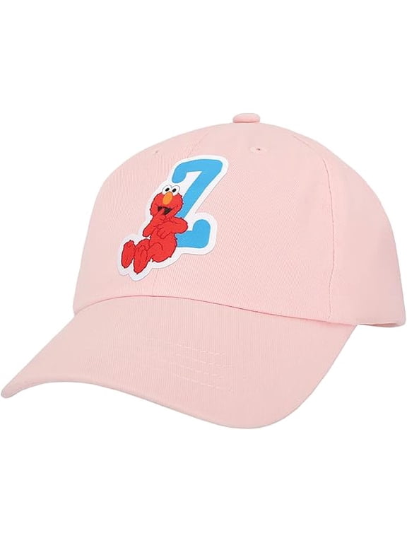 Sesame Street Elmo & Abby Kids Toddler Cap with Initial, Toddler Boys Hat, Youth Girl Baseball Cap, Cute Toddler Baseball Cap