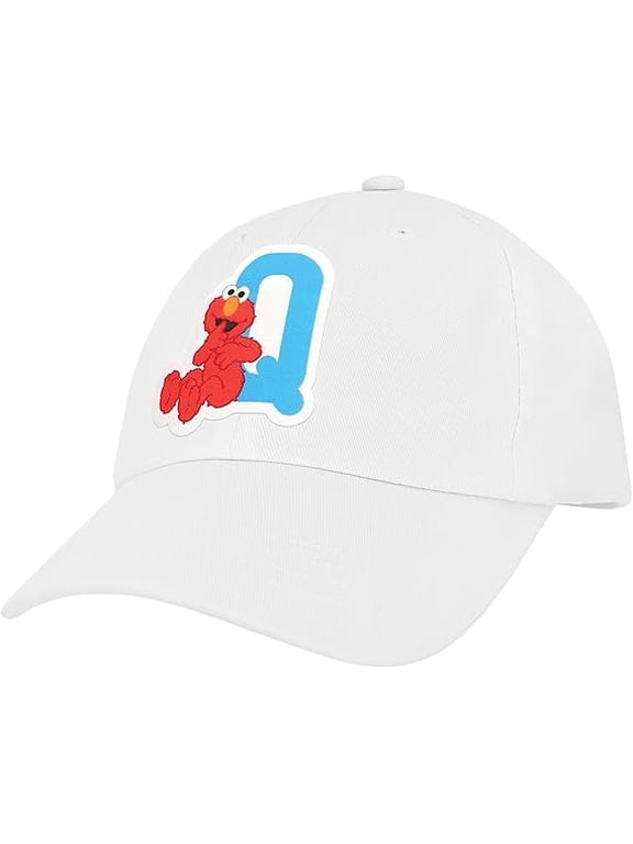 Sesame Street Elmo & Abby Kids Toddler Cap with Initial, Toddler Boys Hat, Youth Girl Baseball Cap, Cute Toddler Baseball Cap
