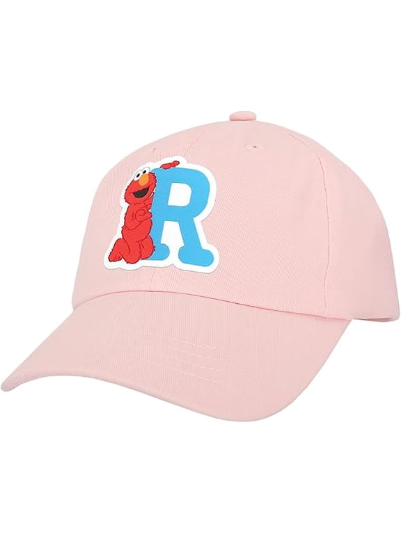 Sesame Street Elmo & Abby Kids Toddler Cap with Initial, Toddler Boys Hat, Youth Girl Baseball Cap, Cute Toddler Baseball Cap