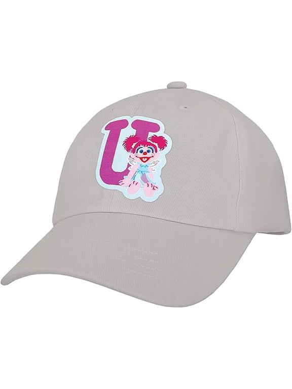 Sesame Street Elmo & Abby Kids Toddler Cap with Initial, Toddler Boys Hat, Youth Girl Baseball Cap, Cute Toddler Baseball Cap