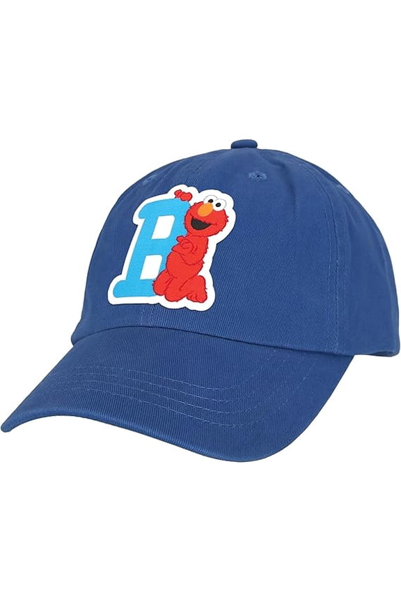Sesame Street Elmo & Abby Kids Toddler Cap with Initial, Toddler Boys Hat, Youth Girl Baseball Cap, Cute Toddler Baseball Cap