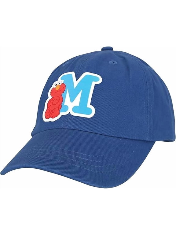 Sesame Street Elmo & Abby Kids Toddler Cap with Initial, Toddler Boys Hat, Youth Girl Baseball Cap, Cute Toddler Baseball Cap