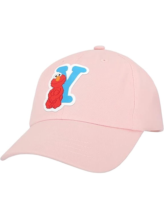 Sesame Street Elmo & Abby Kids Toddler Cap with Initial, Toddler Boys Hat, Youth Girl Baseball Cap, Cute Toddler Baseball Cap