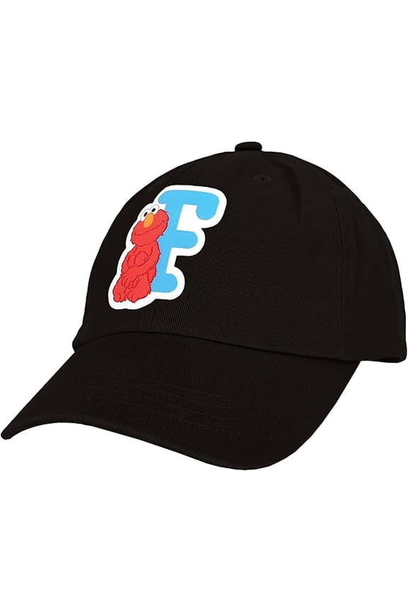 Sesame Street Elmo & Abby Kids Toddler Cap with Initial, Toddler Boys Hat, Youth Girl Baseball Cap, Cute Toddler Baseball Cap