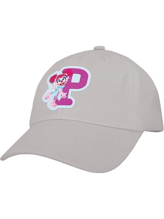 Sesame Street Elmo & Abby Kids Toddler Cap with Initial, Toddler Boys Hat, Youth Girl Baseball Cap, Cute Toddler Baseball Cap