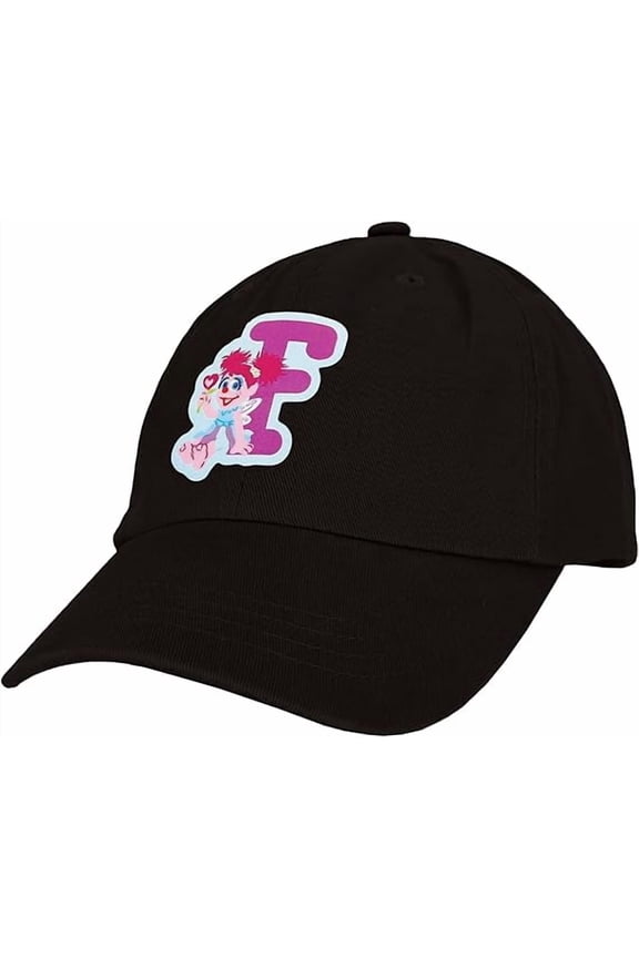 Sesame Street Elmo & Abby Kids Toddler Cap with Initial, Toddler Boys Hat, Youth Girl Baseball Cap, Cute Toddler Baseball Cap