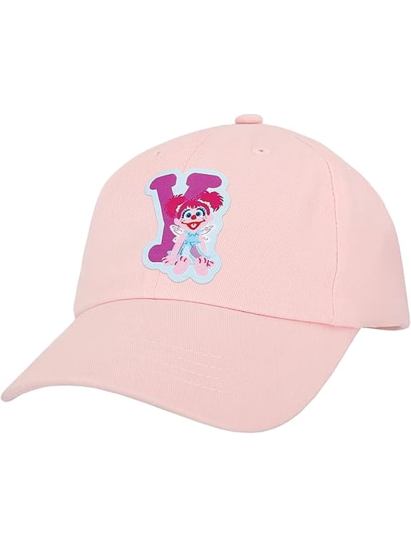 Sesame Street Elmo & Abby Kids Toddler Cap with Initial, Toddler Boys Hat, Youth Girl Baseball Cap, Cute Toddler Baseball Cap