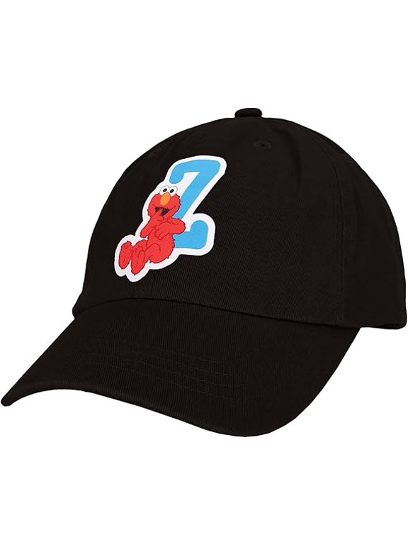 Sesame Street Elmo & Abby Kids Toddler Cap with Initial, Toddler Boys Hat, Youth Girl Baseball Cap, Cute Toddler Baseball Cap