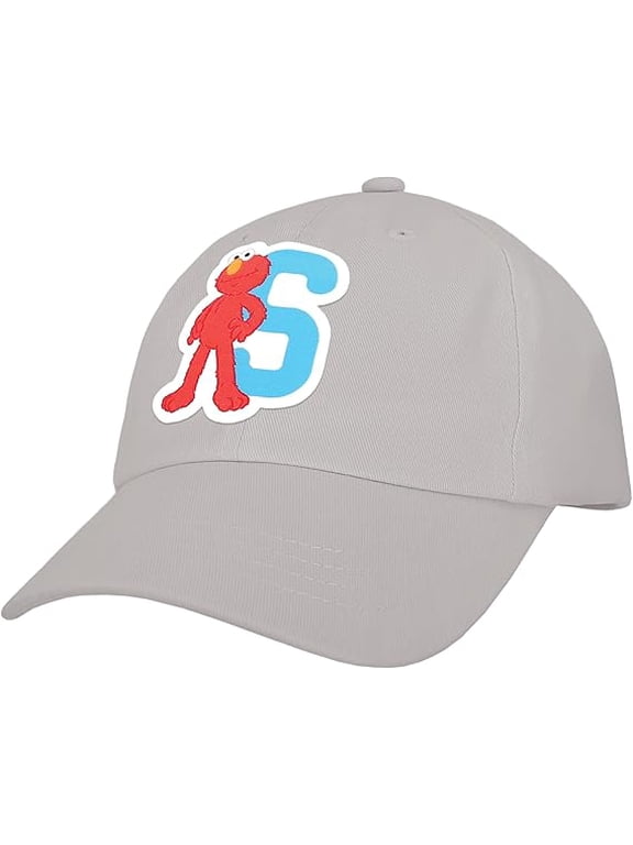 Sesame Street Elmo & Abby Kids Toddler Cap with Initial, Toddler Boys Hat, Youth Girl Baseball Cap, Cute Toddler Baseball Cap