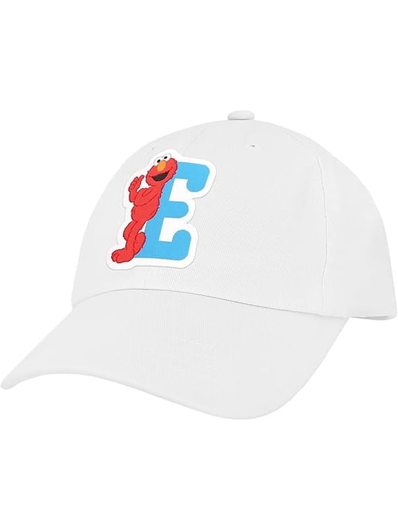 Sesame Street Elmo & Abby Kids Toddler Cap with Initial, Toddler Boys Hat, Youth Girl Baseball Cap, Cute Toddler Baseball Cap