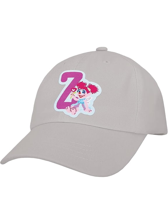 Sesame Street Elmo & Abby Kids Toddler Cap with Initial, Toddler Boys Hat, Youth Girl Baseball Cap, Cute Toddler Baseball Cap