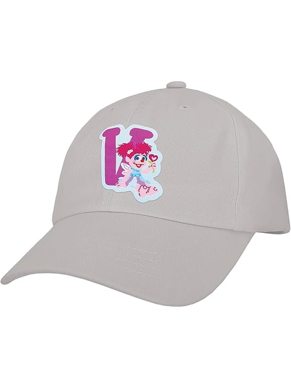 Sesame Street Elmo & Abby Kids Toddler Cap with Initial, Toddler Boys Hat, Youth Girl Baseball Cap, Cute Toddler Baseball Cap