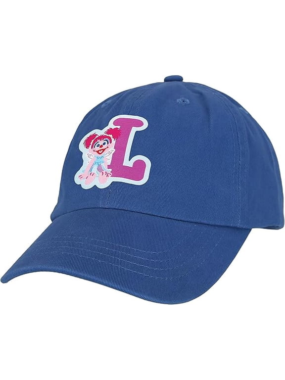 Sesame Street Elmo & Abby Kids Toddler Cap with Initial, Toddler Boys Hat, Youth Girl Baseball Cap, Cute Toddler Baseball Cap