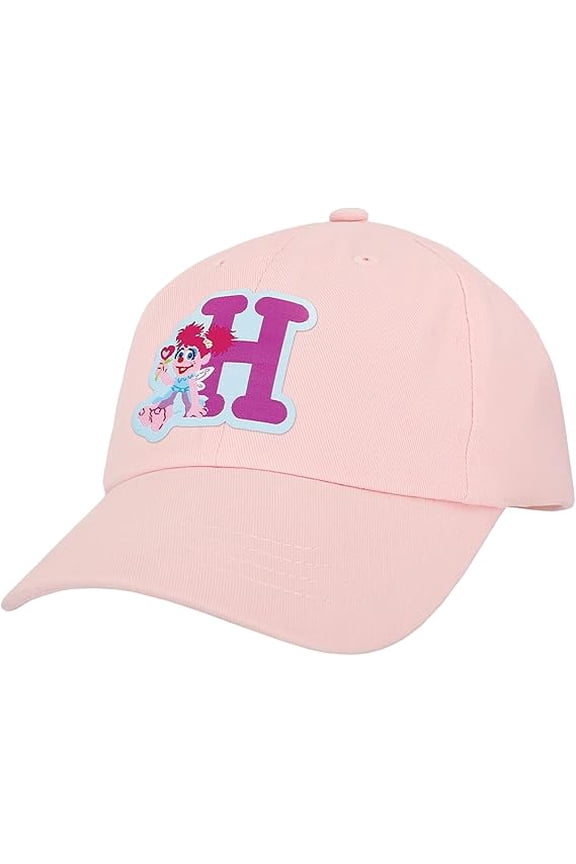 Sesame Street Elmo & Abby Kids Toddler Cap with Initial, Toddler Boys Hat, Youth Girl Baseball Cap, Cute Toddler Baseball Cap