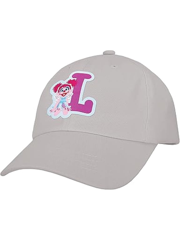 Sesame Street Elmo & Abby Kids Toddler Cap with Initial, Toddler Boys Hat, Youth Girl Baseball Cap, Cute Toddler Baseball Cap