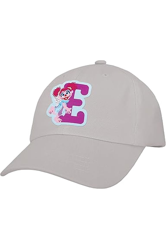 Sesame Street Elmo & Abby Kids Toddler Cap with Initial, Toddler Boys Hat, Youth Girl Baseball Cap, Cute Toddler Baseball Cap