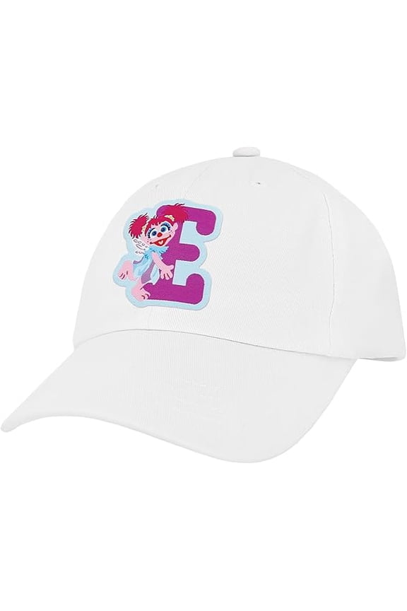 Sesame Street Elmo & Abby Kids Toddler Cap with Initial, Toddler Boys Hat, Youth Girl Baseball Cap, Cute Toddler Baseball Cap