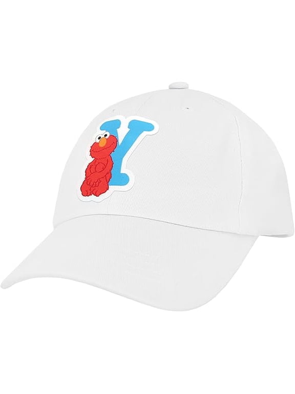 Sesame Street Elmo & Abby Kids Toddler Cap with Initial, Toddler Boys Hat, Youth Girl Baseball Cap, Cute Toddler Baseball Cap