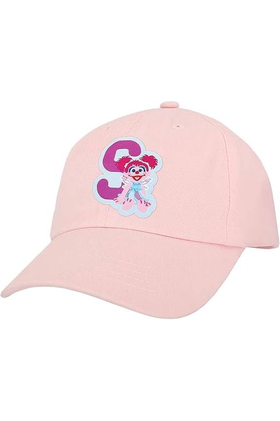 Sesame Street Elmo & Abby Kids Toddler Cap with Initial, Toddler Boys Hat, Youth Girl Baseball Cap, Cute Toddler Baseball Cap