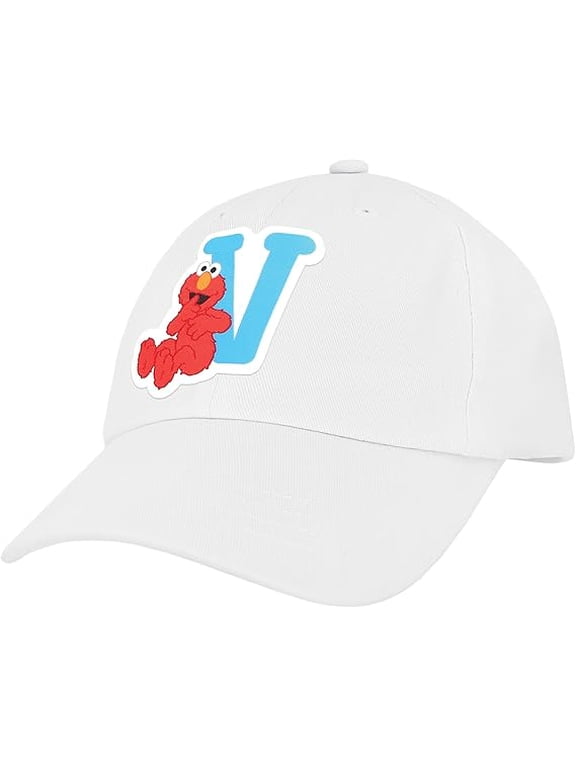 Sesame Street Elmo & Abby Kids Toddler Cap with Initial, Toddler Boys Hat, Youth Girl Baseball Cap, Cute Toddler Baseball Cap