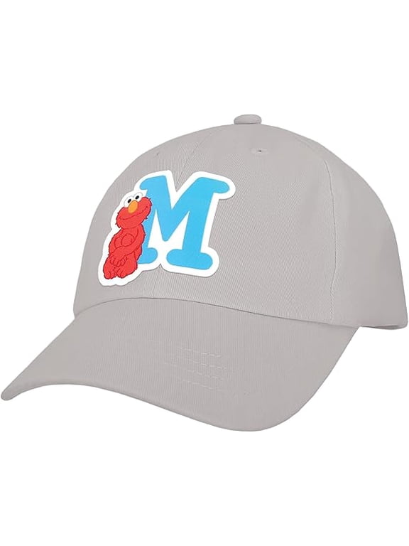 Sesame Street Elmo & Abby Kids Toddler Cap with Initial, Toddler Boys Hat, Youth Girl Baseball Cap, Cute Toddler Baseball Cap