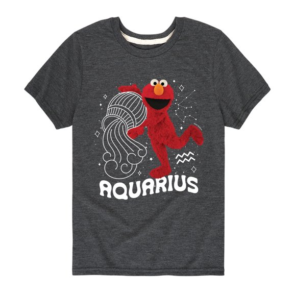 Sesame Street - Elmo Aquarius - Toddler and Youth Short Sleeve Graphic T-Shirt