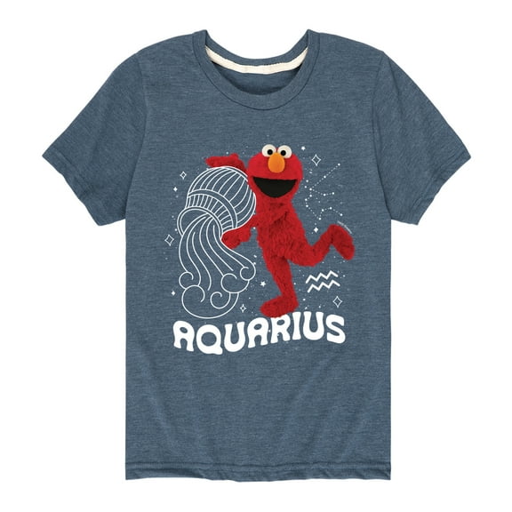 Sesame Street - Elmo Aquarius - Toddler and Youth Short Sleeve Graphic T-Shirt