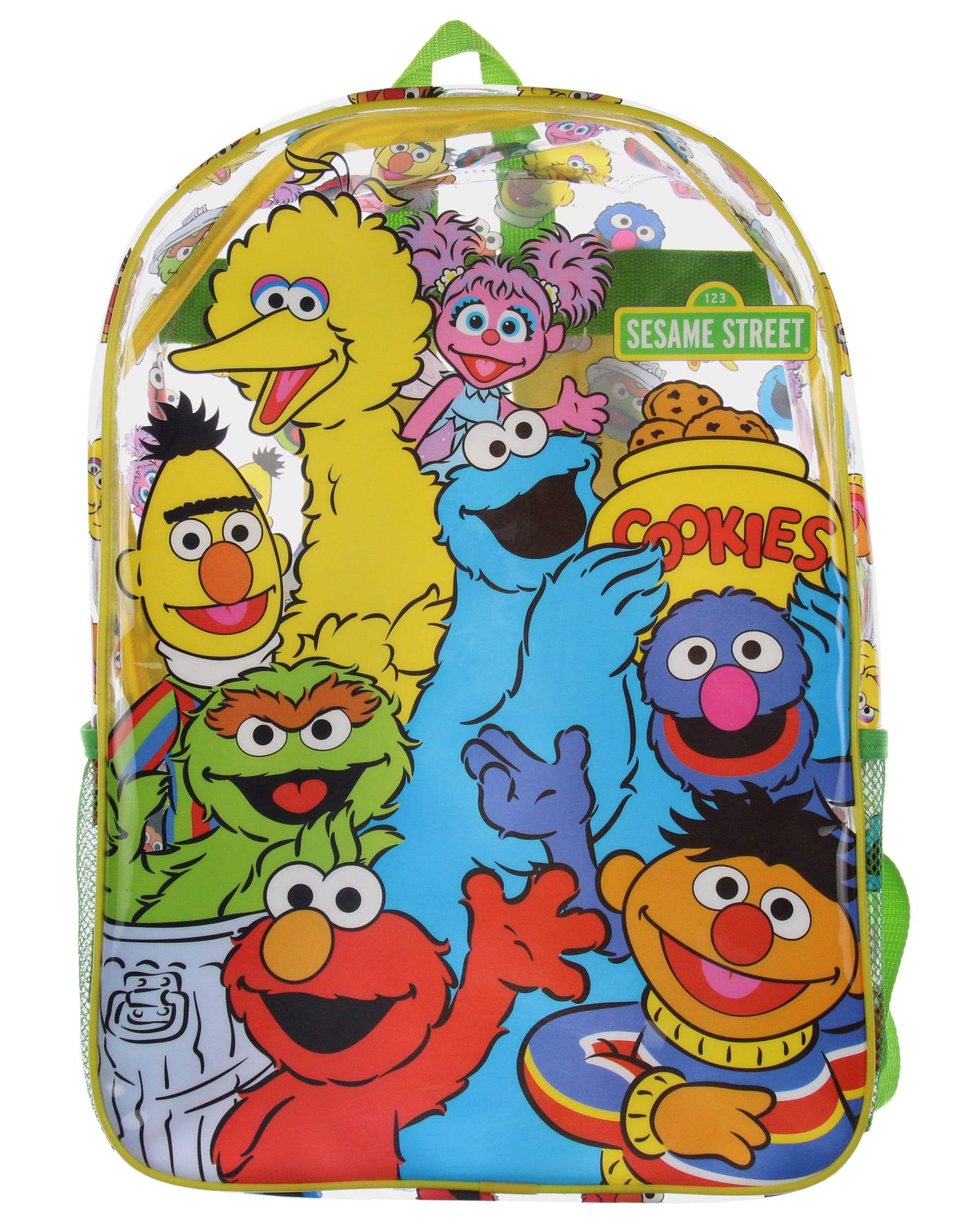 SESAME STREET ビッグバード キャディバッグ Sesame Street Elmo Big Bird Cookie Monster Clear Travel Backpack