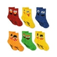 thumbnail image 1 of Sesame Street Elmo Boys Girls Multi Pack Crew Socks with Grippers SS9329, 1 of 7