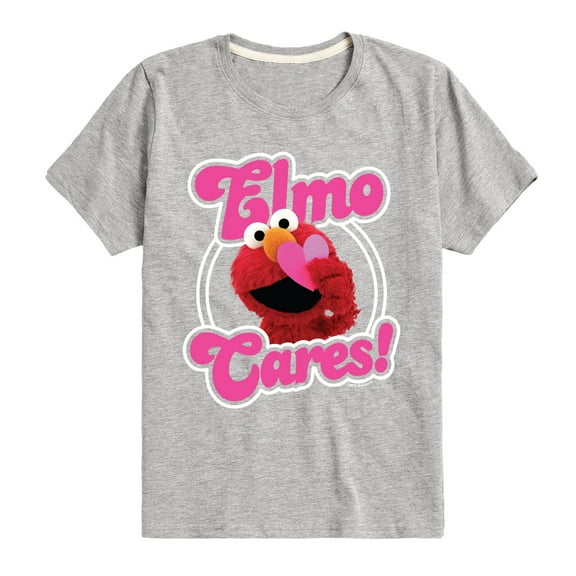 Sesame Street - Elmo Cares - Toddler and Youth Short Sleeve Graphic T-Shirt